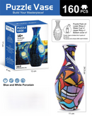 160 PCS Pop Art 3D Puzzle Vase - DIY Interlocking Flower Vase Kit, Home Decorative and Toy Gift for Mom-1