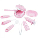 9 Piece Kids Dentist Pretend Play Set - Pink Educational Medical Kit with Teeth Model, Toothbrush & Tools - Oral Hygiene Learning Toy for Toddlers & Preschoolers-1