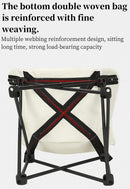 White Outdoor Folding Camping Chair – Portable Lounge Chair, Lightweight Beach Chair, Fishing Stool, and Picnic Seat, Perfect for Outdoor Adventures-3