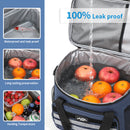 Grey Versatile Large-Capacity Picnic Insulated Bag - Detachable Shoulder Strap & Ice Pack-2