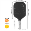 Red and Black T700 Carbon Fiber Pickleball Paddle Set - 16mm Textured Matte Finish with Oxford Carry Bag & PE Balls-4