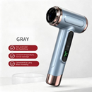 Gray wireless Hair Dryer with Cold & Hot Air, Portable Large-Capacity Rechargeable Ionic Dryer, Fast-Drying, Lightweight and Compact for Home and Travel-1