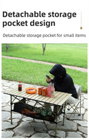 36CM Black Portable Folding Camping Chair with Storage Bag & Pocket - Heavy-Duty Carbon Steel Picnic Chair-3