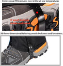 Blue Breathable Nylon Waterproof Hiking Leg Gaiters and Snow Boot Gaiters (Fleece Lining) - Unisex Adjustable Sand & Mud Protection for Mountaineering & Desert Trekking, XL Size-6