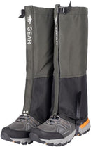 Green Breathable Nylon Waterproof Hiking Leg Gaiters and Snow Boot Gaiters (Fleece Lining) - Unisex Adjustable Sand & Mud Protection for Mountaineering & Desert Trekking, S Size-1