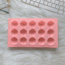 2PCS Pink 3D Rose Shaped Silicone Baking Mold (15 Cavity) - Non-Stick Cake Chocolates & Jelly Pan - Durable Flexible Easy Release for Holiday Desserts-1