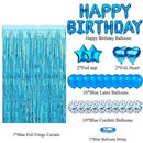 Silvery Premium Foil Balloon Party Kit – Happy Birthday Banner, 2 Star & 2 Heart Foil Balloons, 10 Confetti + 10 Pearl Latex Balloons, 2m Fringe Curtain & 10m Ribbon – Elegant, Easy Setup for Birthdays & Celebrations-3