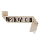 2-piece Silvery and Golden Birthday Girl Tiara and Sash Set - Elegant Rhinestone Alloy Crown with , Glitter "BIRTHDAY GIRL" Sash & Safety Pin - Perfect Princess Party Accessory for Women and Girls-3