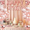 Rose Gold 21th  Birthday Balloon Decoration Set - Foil Number Balloons, Happy Birthday Letter Banner, Tassel Curtain, Confetti Balloons, Latex Balloons & Tape - Complete Party Decor Kit for 18th, 21st, 30th  Birthdays-5
