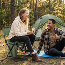 3-in-1 Camouflage Large Portable Folding Camping Chair with Zippered Cooler Bag and 35*35cm Thick Plush Seat Cushion, Outdoor Fishing and Picnic Stool with Backrest and 25 *27 *18.5cm Insulated Storage Pocket-7