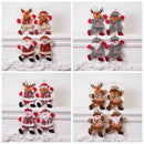 4-Piece Christmas Hanging Plush Ornaments Set - Bright Santa Claus, Snowman, Reindeer & Bear Tree Decor, Christmas in July, Winter Christmas, Yulefest, Secret Santa Gift-5