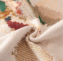 180 x 340 CM Christmas Jacquard Chenille Sofa Cover Throw Blanket with Tassel Fringe (Style 1), Elegant Festive Couch Protector Slipcover for Holiday Home Decor and Multi-Purpose Use-3