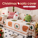 180 x 230 CM Christmas Jacquard Chenille Sofa Cover Throw Blanket with Tassel Fringe (Style 2), Elegant Festive Couch Protector Slipcover for Holiday Home Decor and Multi-Purpose Use-1