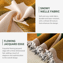 180 x 340 CM Christmas Jacquard Chenille Sofa Cover Throw Blanket with Tassel Fringe (Style 2), Elegant Festive Couch Protector Slipcover for Holiday Home Decor and Multi-Purpose Use-2