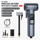 6-in-1 Portable Multifunctional Wireless Car Air Pump – Portable Smart Digital Tyre Inflator with Integrated Window Breaker, Seatbelt Cutter, Power Bank Function, and High-Bright LED SOS Emergency Light-1