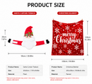 Christmas Flannel Throw Blanket and Santa Curtain Tieback Set, 150*130cm Thick Fleece Sofa Blanket with 2 Plush Santa Velcro Curtain Holders for Holiday Home Decor-7