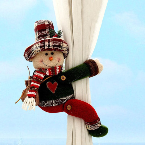 Christmas Home Comfort Set with Flannel Throw Blanket 130x150cm, Plush Indoor Slippers AU 8-9 and Snowman Curtain Tiebacks Set of 2, Festive Holiday Gift Bundle