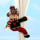 Christmas Home Comfort Set with Flannel Throw Blanket 130x150cm, Plush Indoor Slippers AU 10-11 and Snowman Curtain Tiebacks Set of 2, Festive Holiday Gift Bundle-5