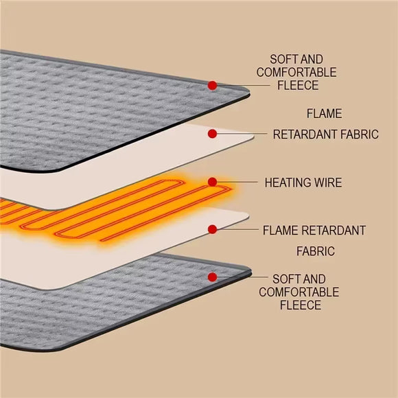Electric Heating Pad 43x84cm with 9 Heat Levels and 4 Timer Settings, Washable Full Body Heating Mat for Back, Waist, Legs and Shoulders