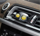 Gun Grey Owl Car Air Vent Perfume Ornament with Rotatable Clip - Refillable Fragrance System & Premium Alloy Interior Decor-1
