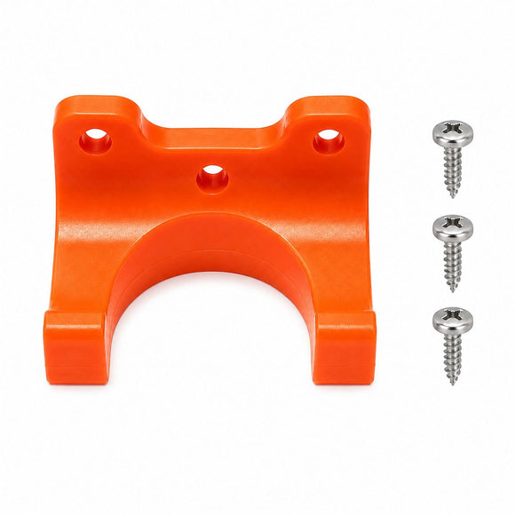 10PCS Orange Garden Tool Holder with Mounting Screws - Double Hooks Wall Storage Bracket, Compact Garden Tool Organiser for Shovels, Rakes and Hand Tools