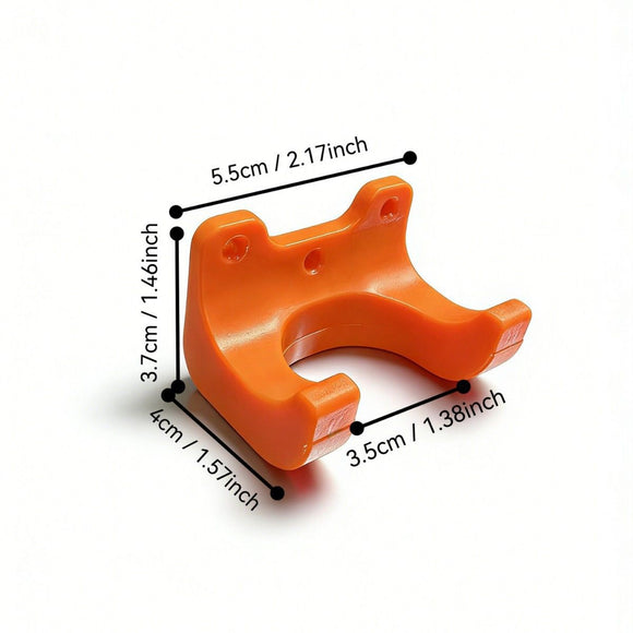 10PCS Orange Garden Tool Holder with Mounting Screws - Double Hooks Wall Storage Bracket, Compact Garden Tool Organiser for Shovels, Rakes and Hand Tools