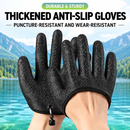 Waterproof Fishing Gloves with Fleece Lining - Thick Latex Coated Fish Handling Gloves, Anti-Slip Textured Grip and Magnetic Quick Release Clips for Winter Sea Fishing-3