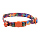 Style 1 Adjustable Anti-suffocation Cat Collar with Bell (15 to 30cm) -  Lightweight Printed Kitten Breakaway Neck Collar, Quick Release Safety Buckle, Colourful Pet Accessories, Style 1-1