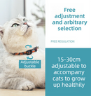 Style 1 Adjustable Anti-suffocation Cat Collar with Bell (15 to 30cm) -  Lightweight Printed Kitten Breakaway Neck Collar, Quick Release Safety Buckle, Colourful Pet Accessories, Style 1-3