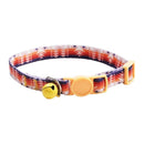 Style 5 Adjustable Anti-suffocation Cat Collar with Bell (15 to 30cm) -  Lightweight Printed Kitten Breakaway Neck Collar, Quick Release Safety Buckle, Colourful Pet Accessories, Style 1-1
