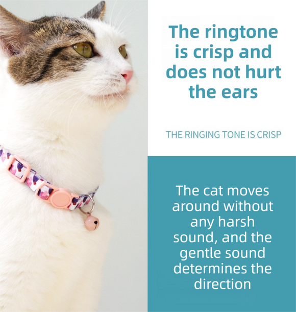 Style 7 Adjustable Anti-suffocation Cat Collar with Bell (15 to 30cm) -  Lightweight Printed Kitten Breakaway Neck Collar, Quick Release Safety Buckle, Colourful Pet Accessories, Style 1