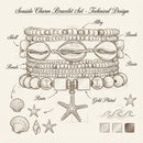 Black Bohemian Layered Beach Bracelet Set (Boxed) - 8 PCS Women's Stackable Clay Beaded Bracelets with Cowrie Shells & Starfish Charm, Eco-Friendly Coastal Summer Holiday Jewellery-4