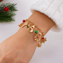 #3 Christmas Charm Colourful Beaded Bracelet for Women (Boxed) - Zinc Alloy Holiday Jewellery Gift with Christmas Tree, Santa Claus, Snowflake and Snowman Pendants-2
