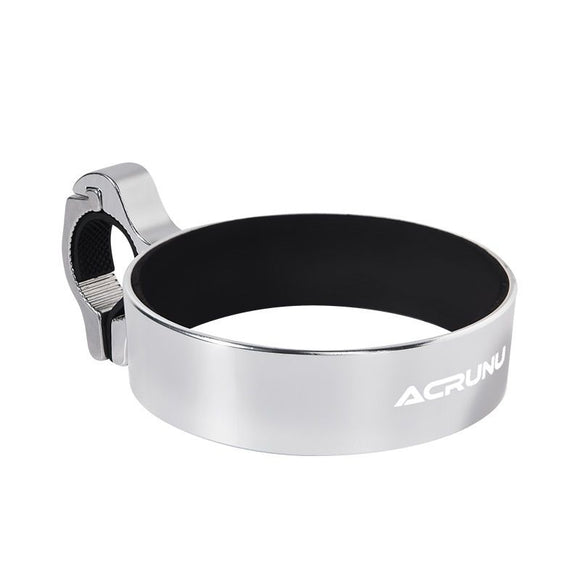 Silver Aluminium Alloy Bicycle Cup Holder - Adjustable Handlebar Mount for Coffee Bottles, Universal Drink Rack for E-Bikes Motorcycles Road Bikes
