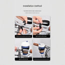 Silver Aluminium Alloy Bicycle Cup Holder - Adjustable Handlebar Mount for Coffee Bottles, Universal Drink Rack for E-Bikes Motorcycles Road Bikes-8