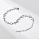 Blue Zircon Tennis Bracelet -Adjustable Extender, Elegant Crystal Jewelry Gift for Women-5