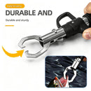Stainless Steel Fishing Lip Gripper - 22cm Non-Slip Handle & Jaw Control, One-Handed Fish Holder  for Angling Boating-3