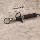 Stainless Steel Fishing Lip Gripper - 22cm Non-Slip Handle & Jaw Control, One-Handed Fish Holder  for Angling Boating-6