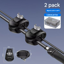 2 Pack Black Magnetic Fishing Rod Holder Clip -  ABS Lure Rod Fastener with EVA Padding and Magnetic Hook Keeper for Kayak and Boat Storage-1