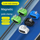 2 Pack Black Magnetic Fishing Rod Holder Clip -  ABS Lure Rod Fastener with EVA Padding and Magnetic Hook Keeper for Kayak and Boat Storage-2