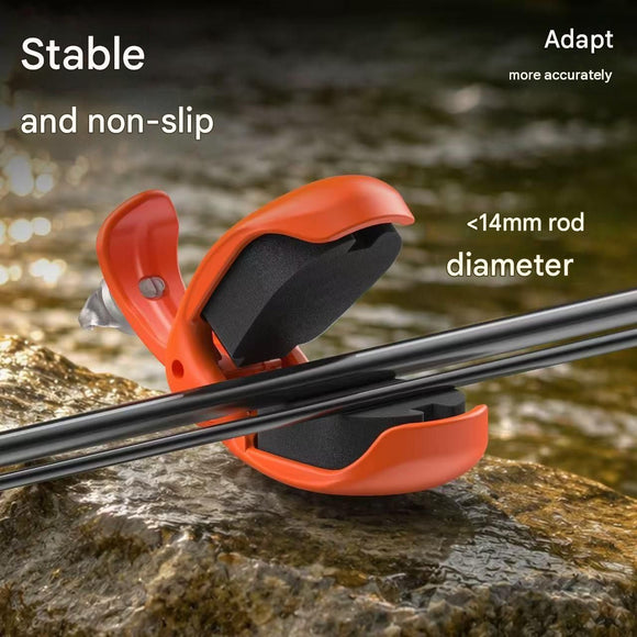 2 Pack Black Magnetic Fishing Rod Holder Clip -  ABS Lure Rod Fastener with EVA Padding and Magnetic Hook Keeper for Kayak and Boat Storage