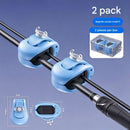 2 Pack Blue Magnetic Fishing Rod Holder Clip -  ABS Lure Rod Fastener with EVA Padding and Magnetic Hook Keeper for Kayak and Boat Storage-1