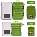 Black Large Size 19.8cm Fishing Lure Storage Box - Double Sided PP Tackle Organizer with Drainage System - Durable Hard Case for Minnows, Crankbaits, Hooks-6