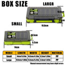 Yellow Large Size 19.8cm Fishing Lure Storage Box - Double Sided PP Tackle Organizer with Drainage System - Durable Hard Case for Minnows, Crankbaits, Hooks-5