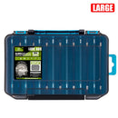 Blue Large Size 19.8cm Fishing Lure Storage Box - Double Sided PP Tackle Organizer with Drainage System - Durable Hard Case for Minnows, Crankbaits, Hooks-1