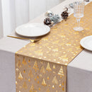 Red Festive Christmas tree-Print Christmas Table Runner - 28x200cm Polyester Table Decoration, Ideal for Christmas Parties and Home Decor-5