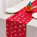 White Festive Snowflake-Print Christmas Table Runner - 28x200cm Polyester Table Decoration, Ideal for Christmas Parties and Home Decor-4