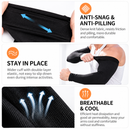 2 Pair Cooling Arm Sleeves with Thumb Hole - White 38-40cm Breathable Stretch Sun Sleeves for Cycling, Running, Hiking, Fishing, Driving and Outdoor Activities-3