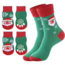 Matching Christmas Socks Set for Adult and Dog- Santa Claus Design with One Pair Adult Socks and One Set XL Size Anti Slip Pet Socks for Festive Photos and Holiday Wear-1