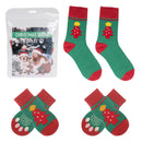 Matching Christmas Socks Set for Adult and Dog- Christmas Tree Design with One Pair Adult Socks and One Set M Size Anti Slip Pet Socks for Festive Photos and Holiday Wear-2